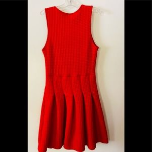 Red Jersey Sleeveless Dress with Side Zipper NWOT